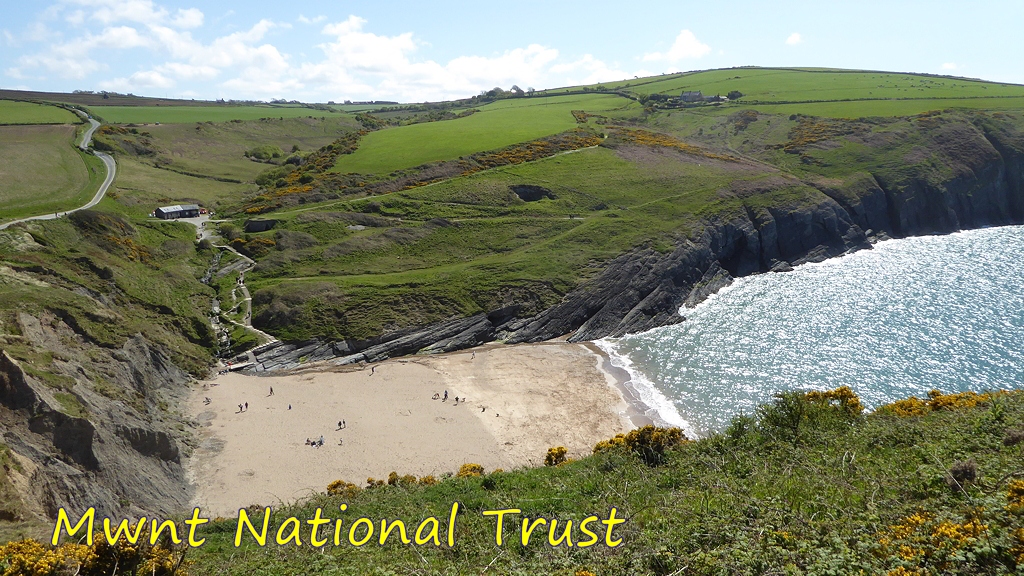 View of Mwnt National Trust Beach