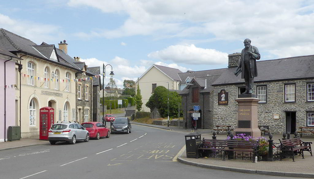 The statue of Henry Richard in Tregaron Market Square