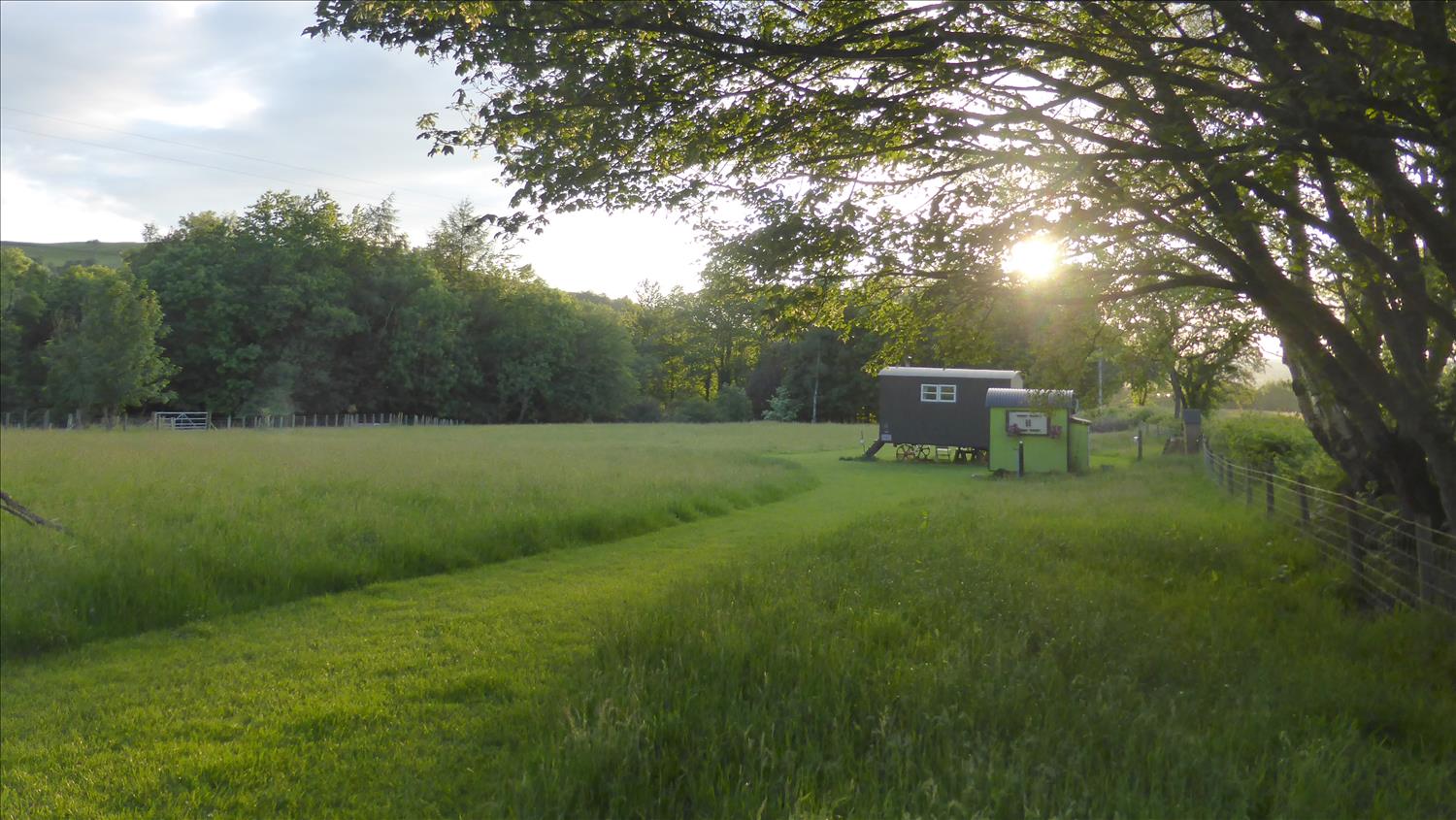 View of the Hygge and Sun setting