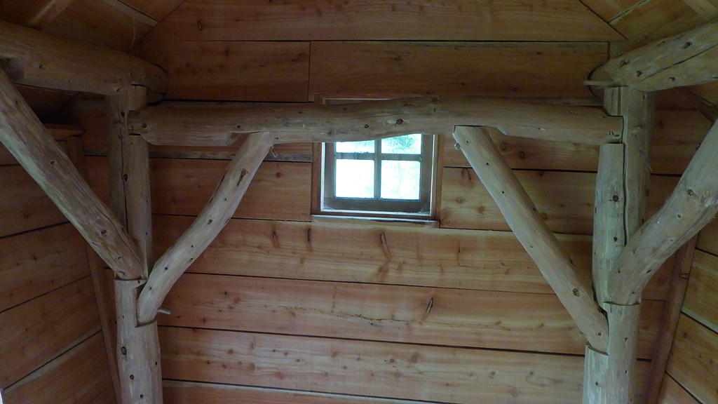 Pegs in the lavatory hut